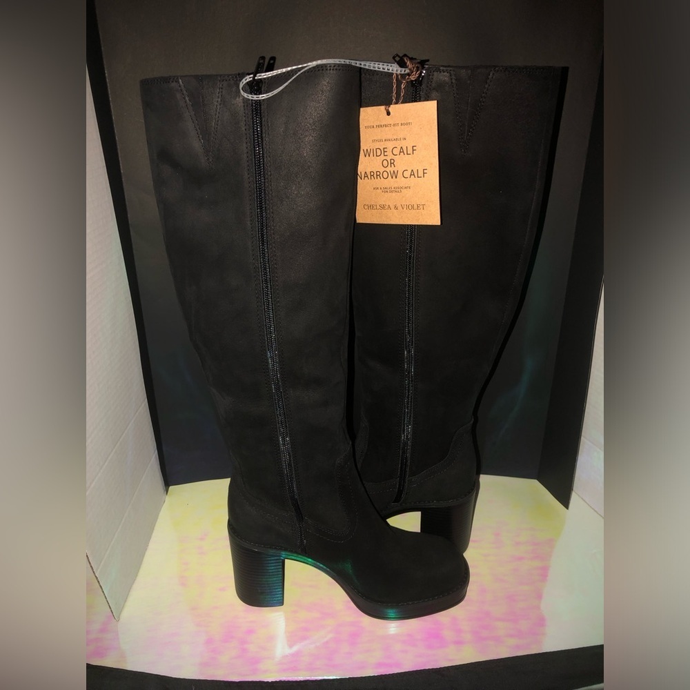 Chelsea & Violet Black Boots size 6 NWT - Picture 8 of 11